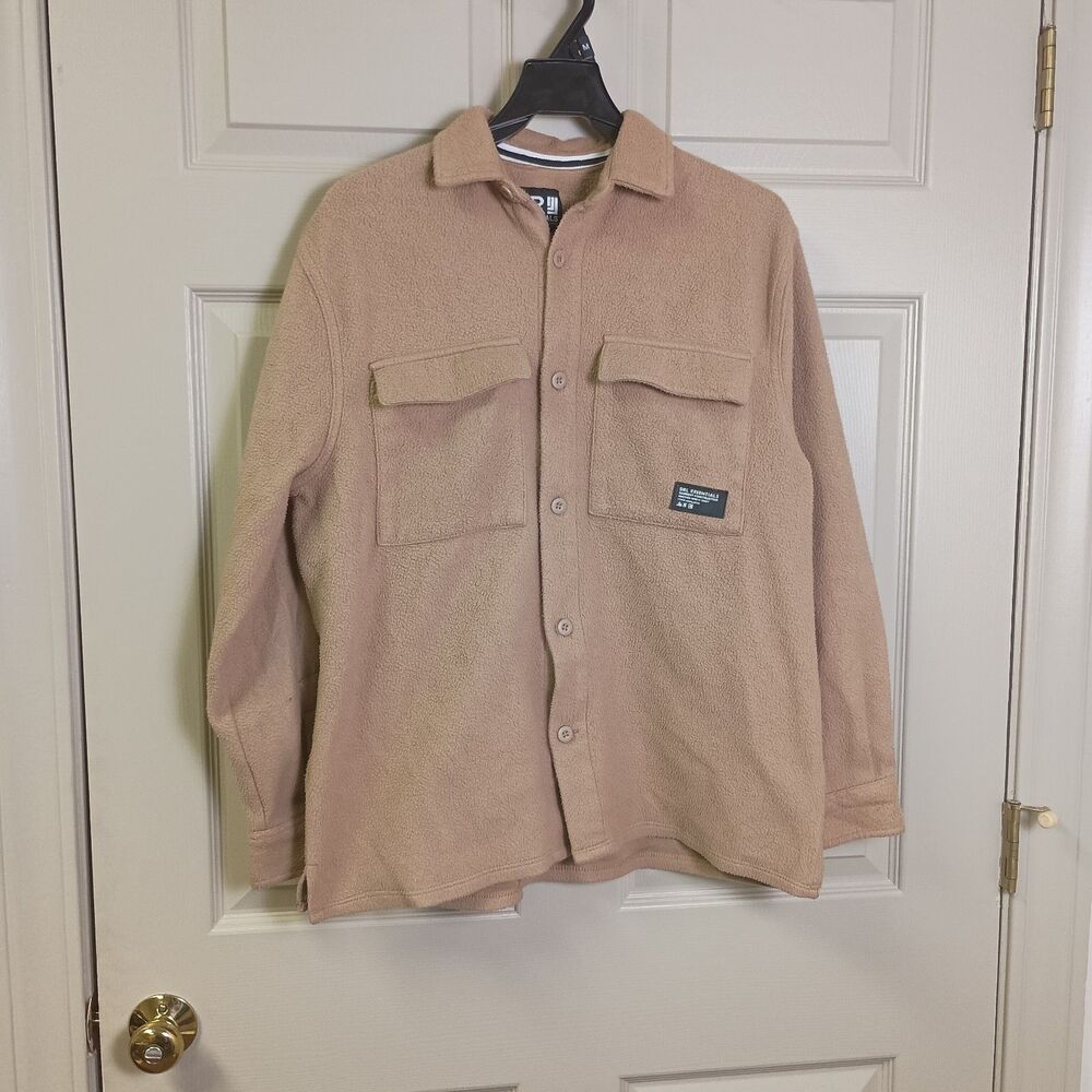 Drl Essentials Mens Shacket Button Front Size Med… - image 1